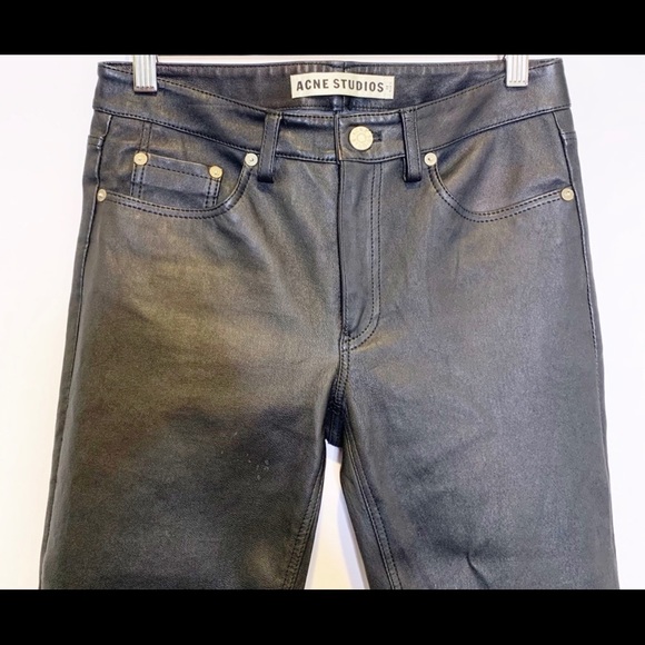 Acne Lambskin 100% Leather pants. - Picture 4 of 10